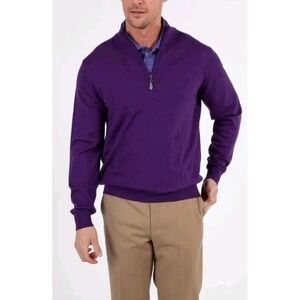 Orvis Merino Wool Quarter-Zip Sweater Pullover Size: L‎